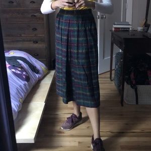 Vintage Weathervane teal and purple tweed skirt